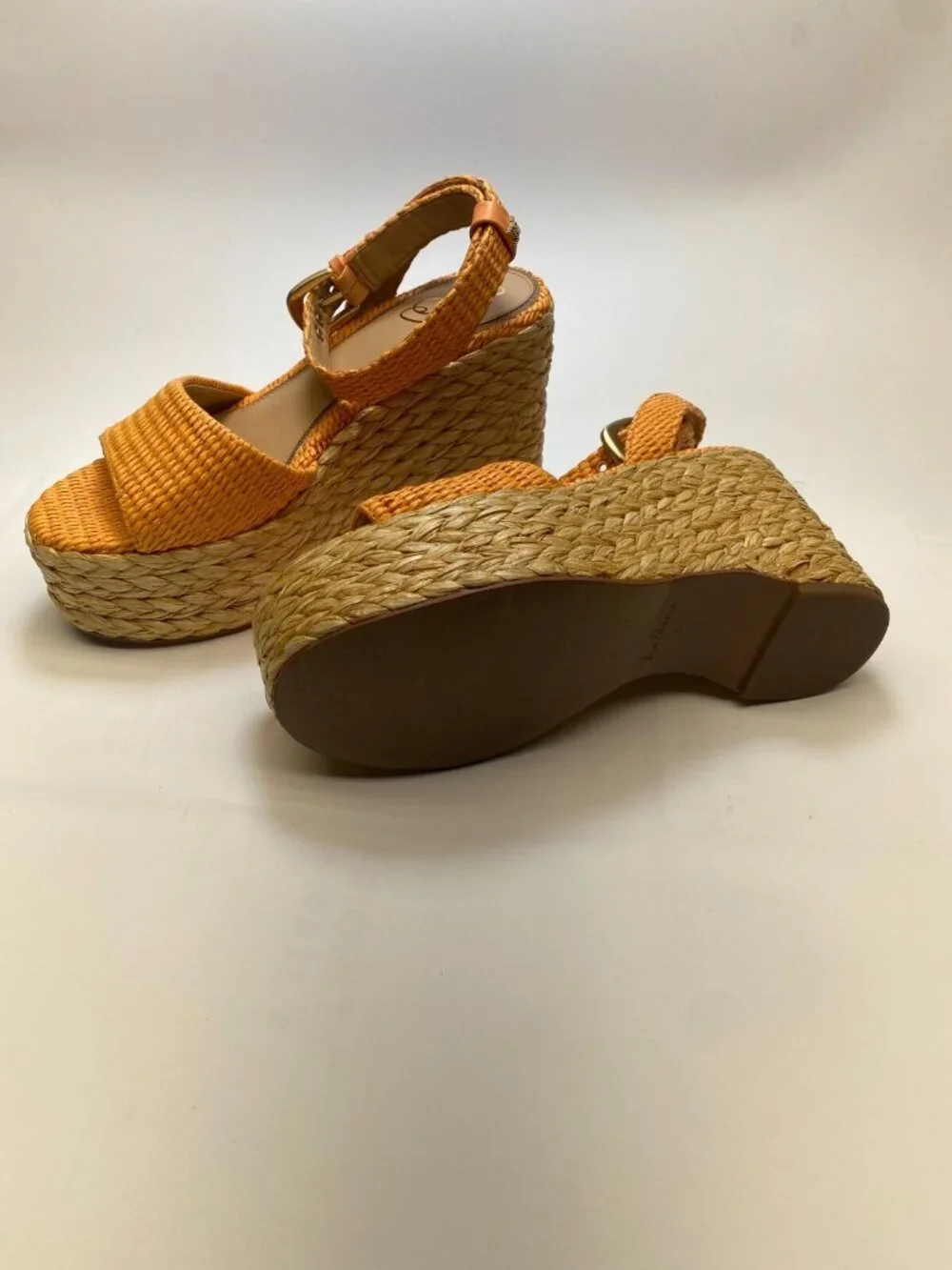 Sam Edelman Womens April Marigold Wedge Espadrille Platlform Sandal Sz 8.5